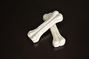  Kość prasowana, kolor biały, 20 cm